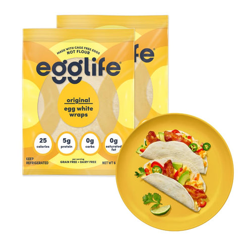 egglife egg white wraps, original, Egg White Wraps, 12 Total Wraps (2-6 Packs)