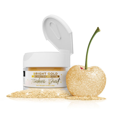 Bakell Bright Gold Tinker Dust, 5g Edible Glitter for Food, Desserts, and Beverages