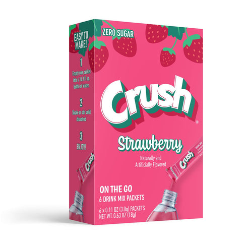 72 Crush- Powder Drink Mix - Sugar Free & Delicious (Strawberry, Sticks)