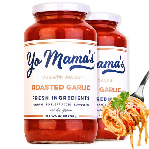 Yo Mama's Foods Keto Roasted Garlic Pasta Sauce - Pack of (2)