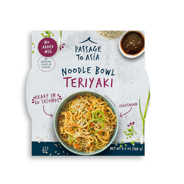 Passage to Asia Instant Noodles - Teriyaki Noodle Bowl - Vegetarian Hokkien Asian Noodles -