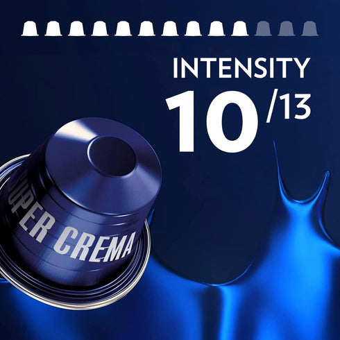 (60 Lavazza Super Crema Aluminum Capsules Compatible with Nespresso* Original Machines, Medium Roast, Arabica