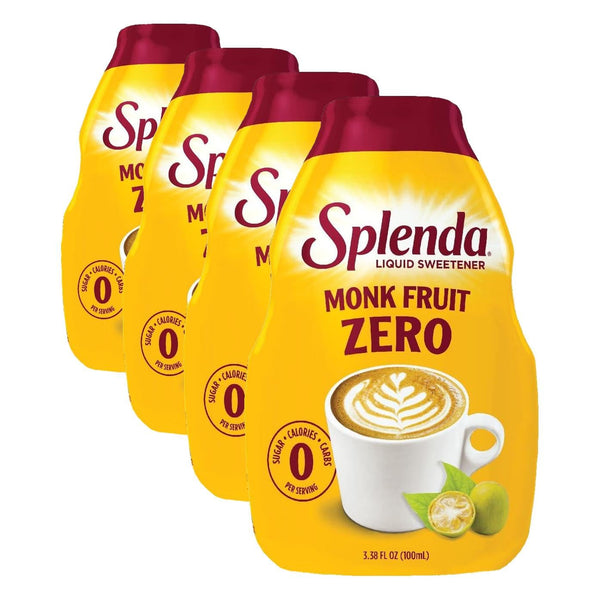 SPLENDA Monk Fruit Liquid Zero Calorie Sweetener Drops, 3.38 Fl Oz Bottle