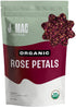 J MAC BOTANICALS Organic Rose Petals (4 oz) - Culinary Grade Edible Rose Petals for Tea, Cooking, Crafts