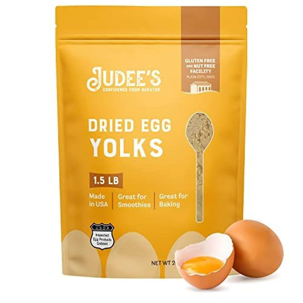 Judee's Gluten Free Dried Egg Yolk Powder - Protein-Rich Baking Mix &