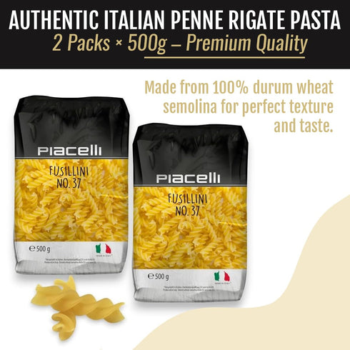 Piacelli 2pk Fusillini Pasta - Protein Pasta Made from Fine Durum Wheat Semolina for Rich Flavor - Enjoy Organic