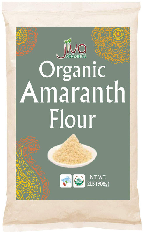 Jiva Organics Organic Amaranth Flour 2 Pound Bulk Bag - Rajgira Atta,