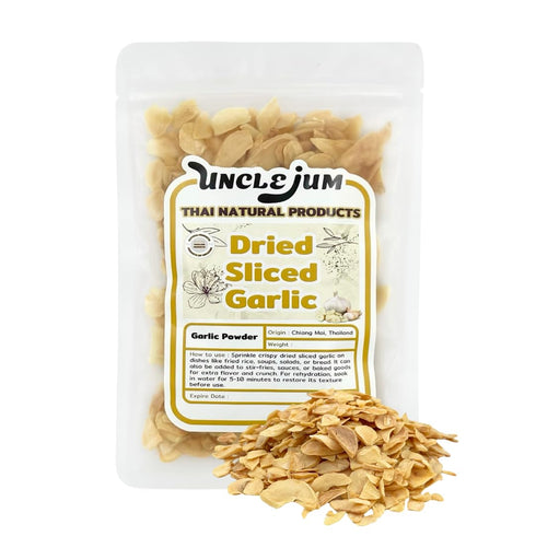 Thai Garlic Flakes Premium Dehydrated Garlic Slices for Cooking, Stir Fry, and