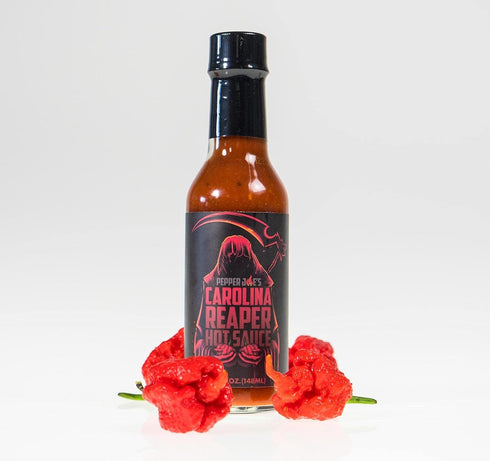 5 Pepper Joes Carolina Reaper Hot Sauce Extreme Heat with Delicious Flavor Balance - Made with Worlds Hottest Chili