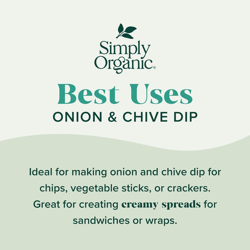 Simply Organic Onion & Chive Dip Mix, Certified Organic, 1 oz