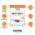 2.2 oz 4 Pack, 1 Think Jerky Beef and Turkey Jerky Variety, Original, Sweet Chipotle, Sriracha Honey, Sesame Teriyaki