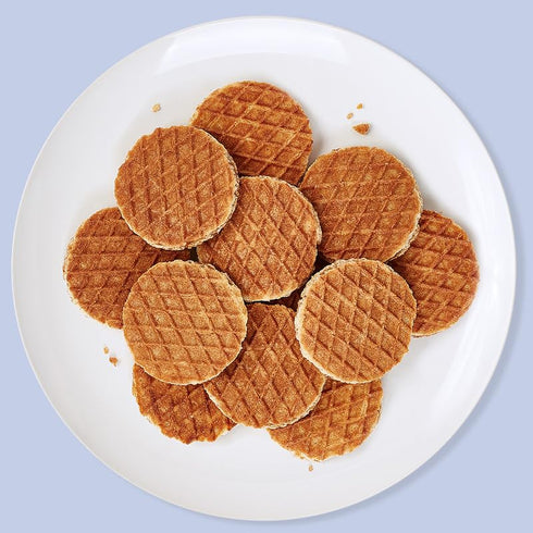 Rip Van Wafels Dutch Caramel Mini Stroopwafels, Low Carb Non-GMO Keto Friendly Snacks, 32 Pack