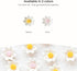 72 Count (3/4 Inch) Edible Daisy Cake Decorations, Mini Edible Flowers, White & Pink Sugar Flowers, Daisy Cupcake