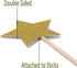 WARMBUY Gold Glitter Cupcake Cake Toppers, Double Sided Stars, 50 Pack