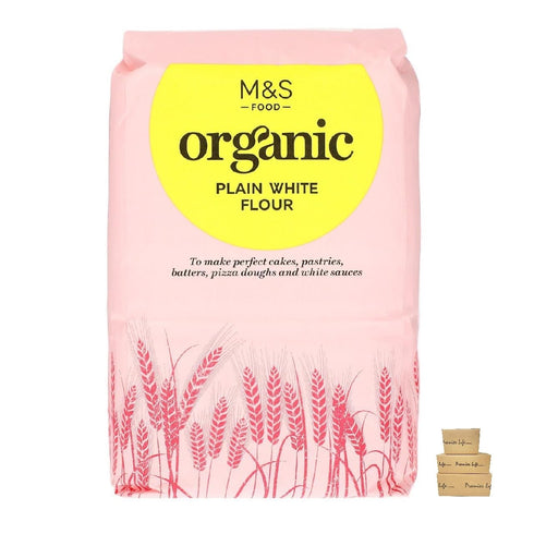 Generic Organic Plain White Flour - Great for Making Perfect Cakes, Pizza Dough,