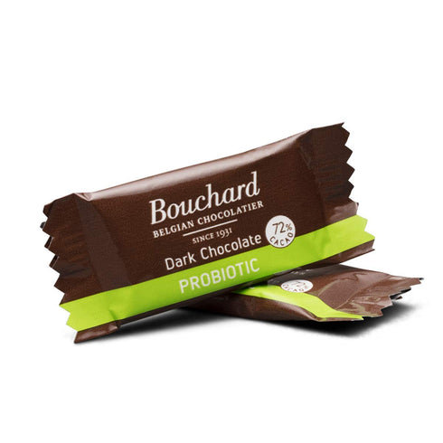 (72% 7.2 OZ (204g) (Pack 3) Bouchard Belgian Dark Chocolate Napolitains Cacao) with Probiotics