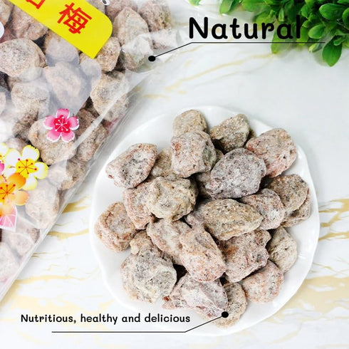 JZFDSBA 17.6oz (500g) Taiwanese-Style Preserved Plums - | Tart & Tangy Salty-Sweet Flavor | Perfect for Tea, Cocktails