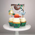 Toyvian Sloth Cake Topper Set, Creative Cute Decor for Birthday Party, 4pcs