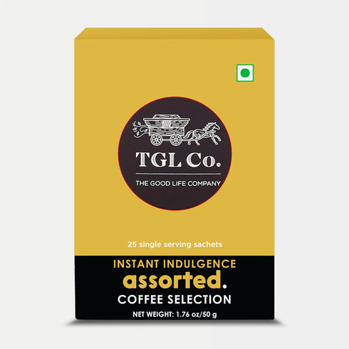 25 5 Packets TGL Co. Assorted Instant Coffee Sticks Sachets | Varieties (Flavored & Classic) | Single-Serve Instant