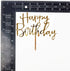 Happy Birthday Cake Topper, Mirror Gold Acrylic for Birthday Party Decorations