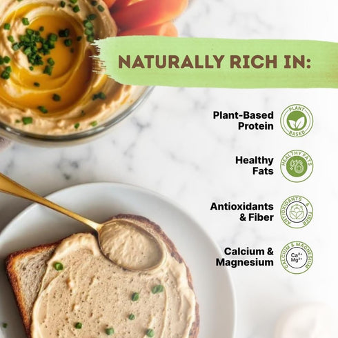 THE HOLLY TREE 16 oz (1lb) Hummus Organic Tahini Paste - Unhulled White Sesame Tahini Dressing - USDA Certified, Gluten