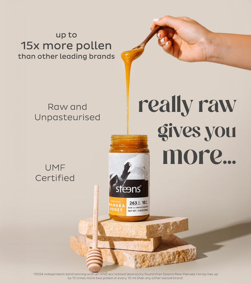 263+ 100% 10+ 17.6 oz Steens Manuka Honey - MGO - Pure & Raw Certified UMF Manuka Honey - Bottled and Sealed in New