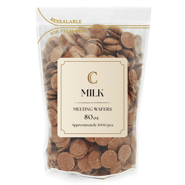 KIDU Merckens Chocolate Melting Wafers Bulk Bag Perfect For Dipping, Deserts, Baking