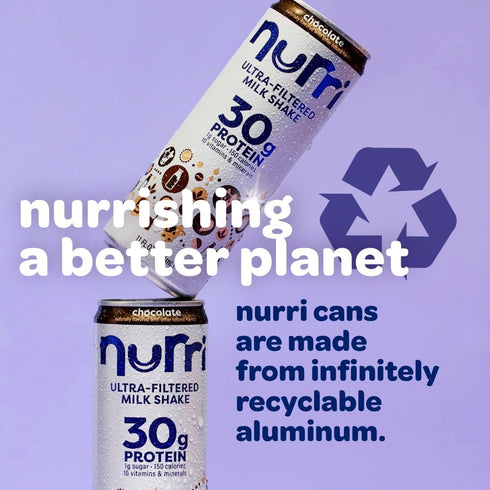 Generic 30g 11 (Pack 12) 150 Nurri Protein Milk Chocolate Shake, Fluid Ounce of Ultra-Filtered, Lactose-Free, Low