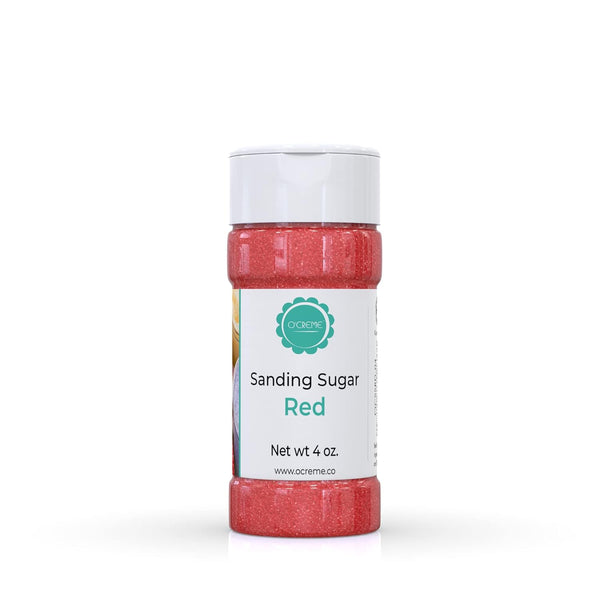 OCreme Sanding Sugar for Cookie Decorating Eye-Catching Red Sugar Crystals for Unique