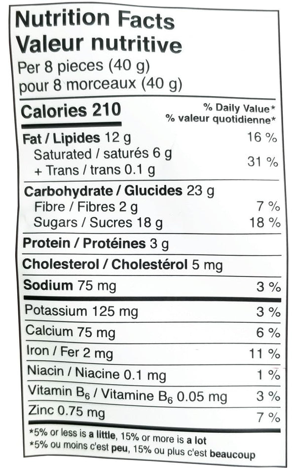 OMG's 680g/24 oz OMG! Milk Chocolate Almond Toffee Clusters