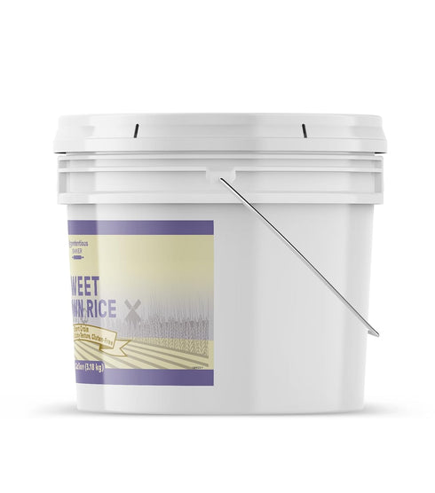 1 Unpretentious Sweet Brown Rice, Gallon, Gluten-Free, Brown Glutinous Rice, Soft & Chewy