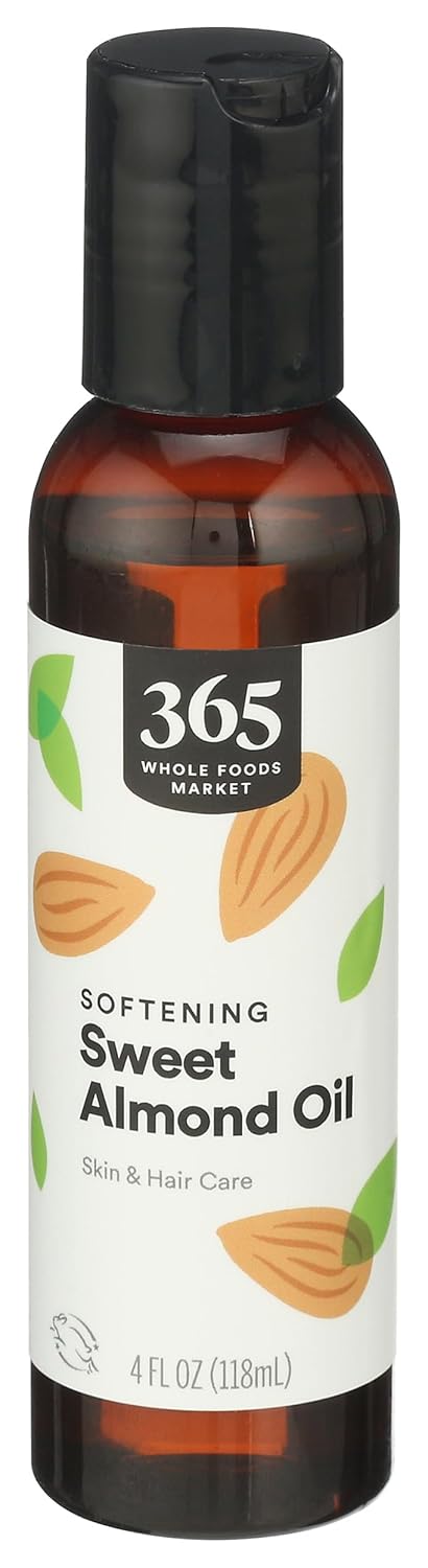 365 by Whole Foods Market , Softening Sweet Almond Oil, Skin & Hair Care, 4 Fl Oz