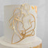 lvbeybc 2PCS Gold Oh Baby Cake Topper with Pregnant Silhouette,Pregnant Mom Dad Couple Design,Gender Reveal Cake