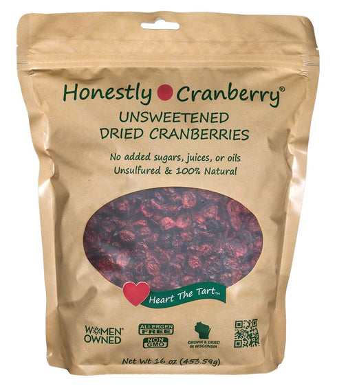 Honestly Cranberry - Unsweetened Dried Cranberries - No Added Sugars, Juices, or