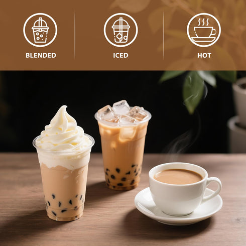 (3-in-1), 2.2 lbs (1kg) Soeos Milk Tea Flavored Powder Instant Bubble Tea Mix with Creamer & Sugar, Easy to Prepare