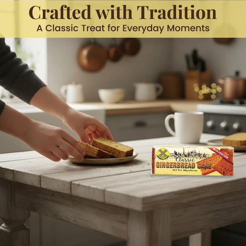 Gourmet Sweets Classic Gingerbread Cake with Fructose - Traditional Gingerbread Treats with Soft Texture for Daily Tea