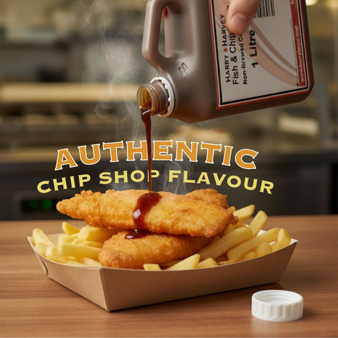 1L, Pack Fish & Chip Shop Style Non-Brewed Condiment Refill for Vinegar Bottle - British Chippy