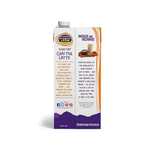 32 (Pack 6) Oregon Chai Sugar Free Chai Concentrate, Fluid Ounce