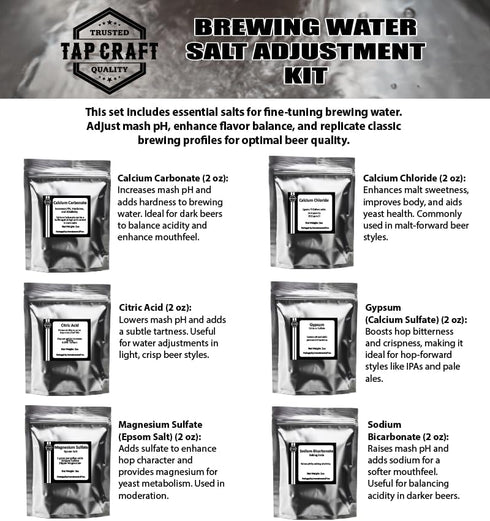 Craft Beer Brewing Salts - Perfect Water Adjustment for Homebrewers
