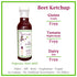 Organic Beet Ketchup by The Beet Lady - Tomato-Free, Gluten & Dairy Free