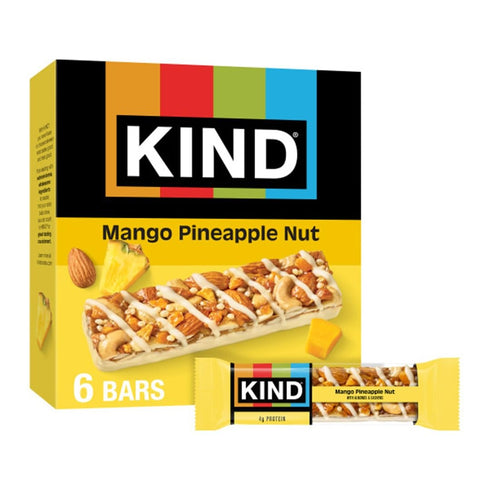 KIND Healthy Snacks Bars, Mango Pineapple Nut, Gluten Free, High Fiber Snacks,