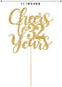 Gold Glitter Cheers to 32 Years Cake Topper - Gold Happy 32nd Birthday Cake Topper, Birthday Party Decorations