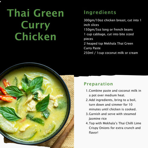 (6X3.53oz) Mekhala Organic Thai Green Curry Paste. VEGAN. GLUTEN-FREE. SUGAR FREE. Versatile. HOT