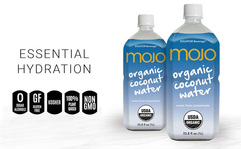1043 33.8 Oz (Pack 6) MOJO Organic Coconut Water | Hydration Drink & Sports Drink | Electrolytes Beverage mg | Vitamin