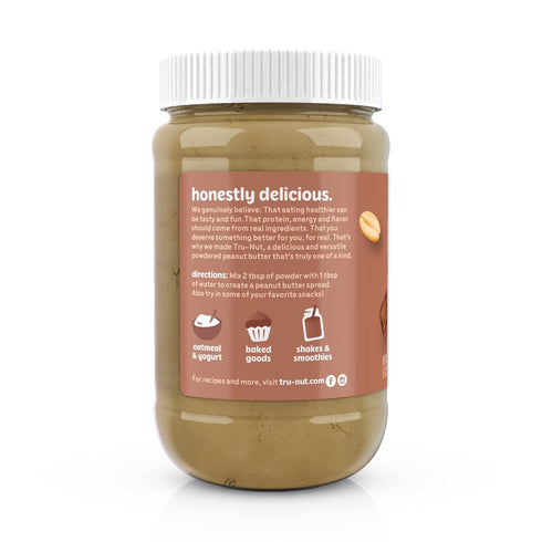 4g 50 6.7oz Tru-Nut - Chocolate Peanut Butter Powder - Healthy Peanut Butter, Vegan, of Protein, calories - Peanut