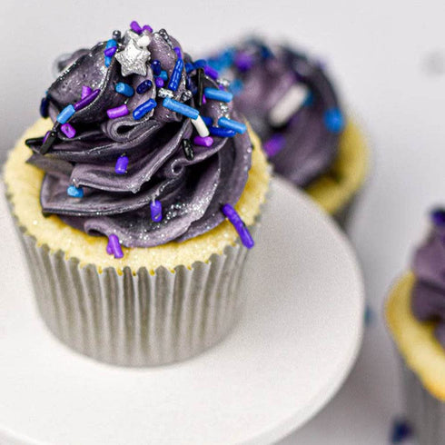 Galaxy Sprinkles for Cupcakes & Cakes | Space Sprinkles for Cake Decorating | Silver Star Sprinkles Made in USA