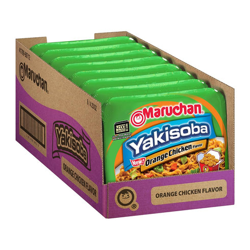 Maruchan Yakisoba, Orange Chicken Flavor Stir-Fried Japanese Instant Ramen Noodles, High Protein