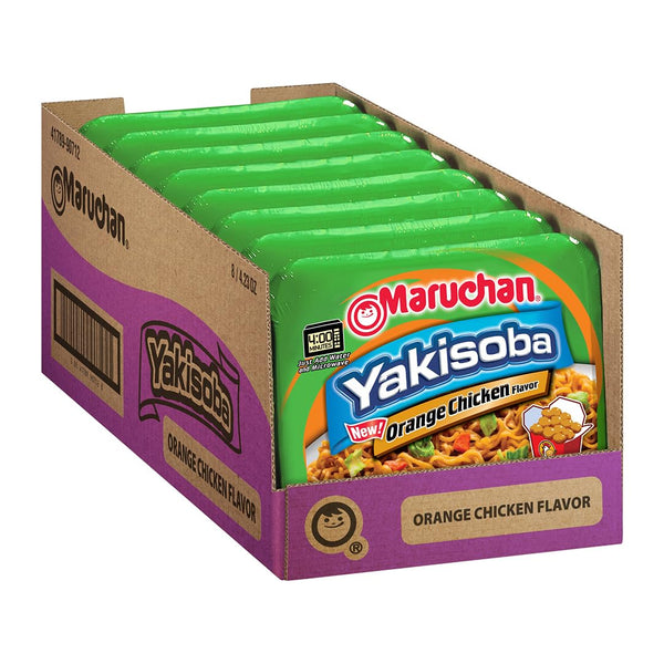 Maruchan Yakisoba, Orange Chicken Flavor Stir-Fried Japanese Instant Ramen Noodles, High Protein