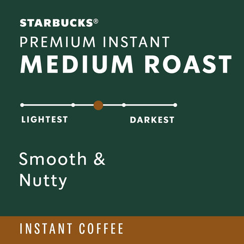 3.17 oz Starbucks Premium Instant Coffee, Medium Roast Coffee, Arabica Beans, Three Tins