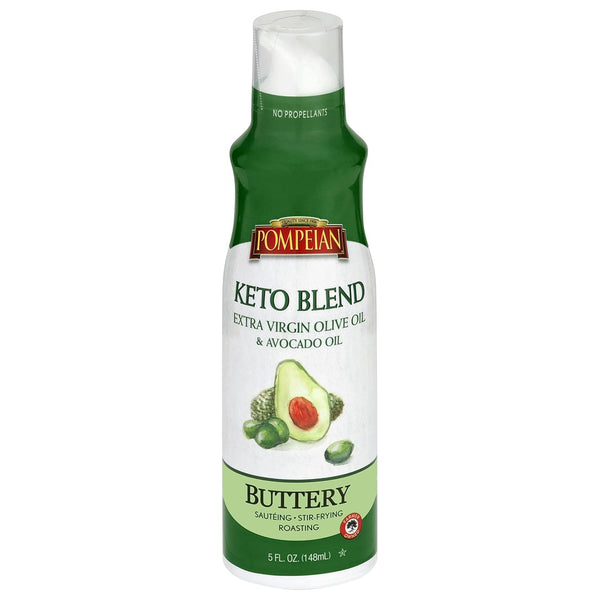 Pompeian Keto Blend Cooking Spray with Extra Virgin Olive Oil and Avocado